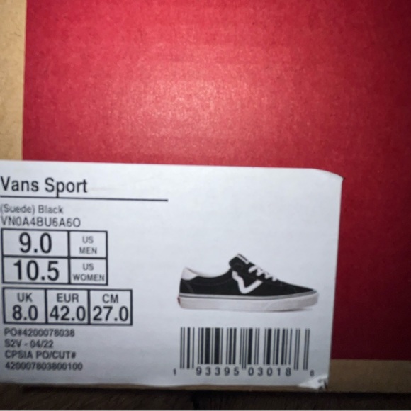 (SIZE 9‼️) Vans Sport Black - Picture 4 of 5
